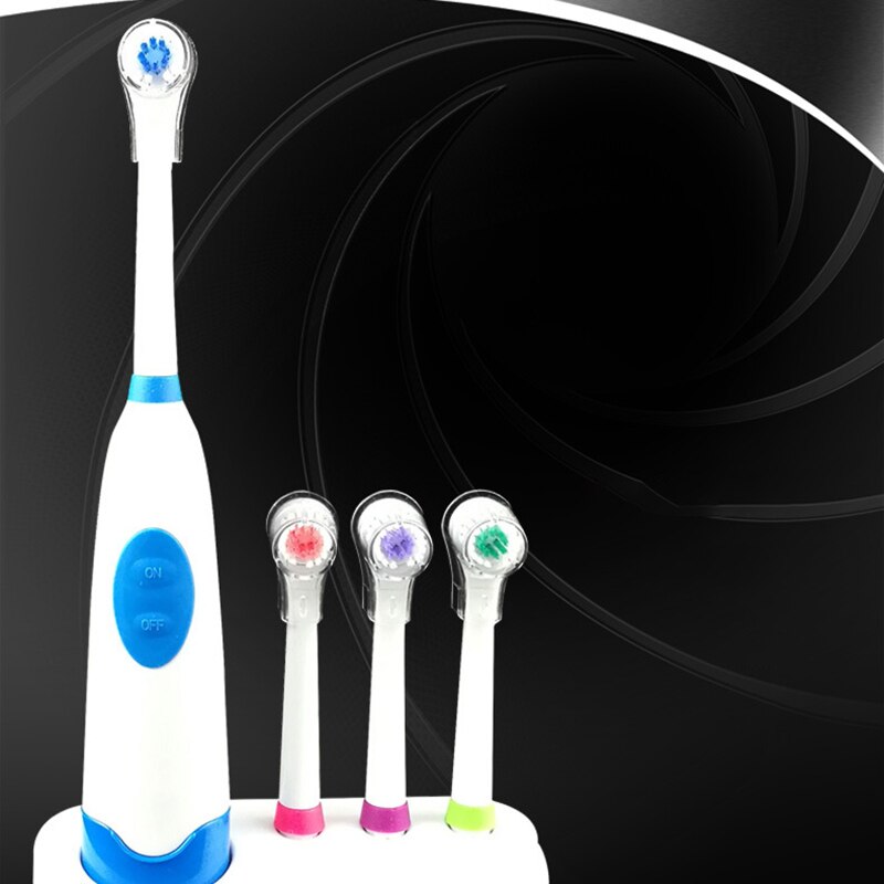 Brosse à dents électrique 4 pièces | Brosse à dents électrique de remplacement doux, brosse électrique à tête rotative pour l'hygiène buccale familiale