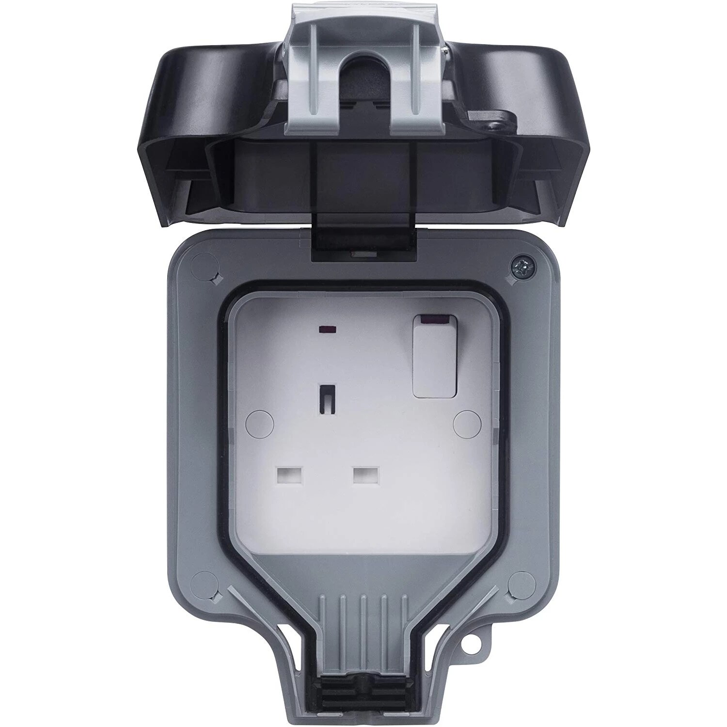 Electrical Wall Socket Waterproof Outdoor 13Amp Storm Switched 2 Gang UK IP66 Outside Use Masterplug Double Outlets