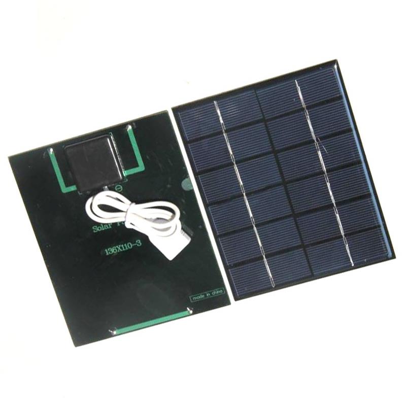 Usb Solar Power Charger Zonnepaneel Mini 6V Polykristallijne 2W Energiebesparing