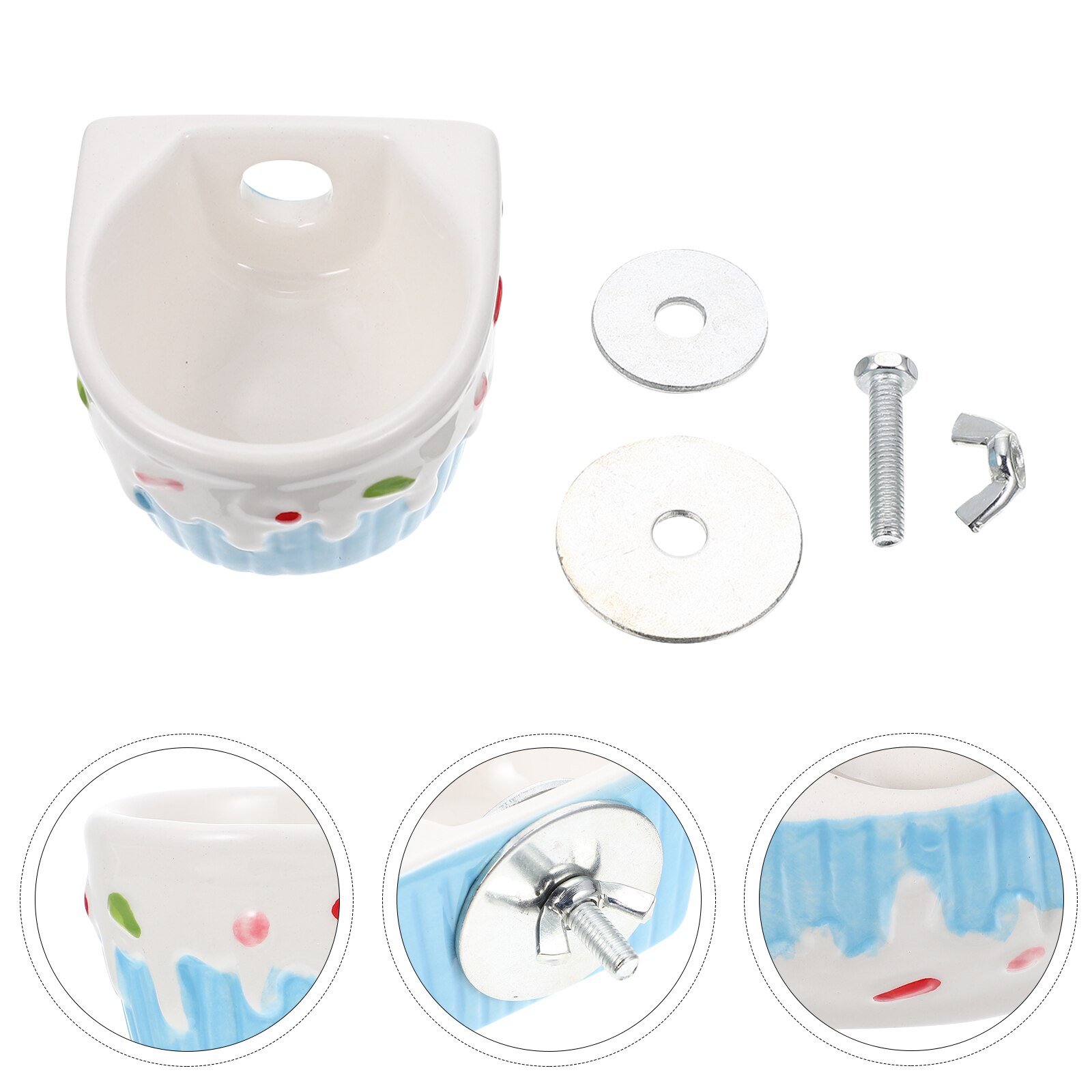 Hamster Voedsel Kom Keramische Hamster Feeder Hamster Voerbak Opknoping Huisdier Feeder Voor Hamster Eekhoorn Thuis