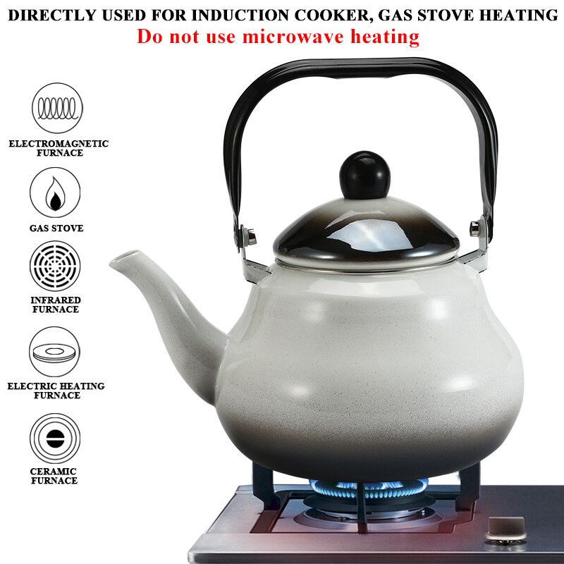 1.5L 2.0L 2.5L Emaille Water Pot Koffie Thee Pot Chinese Traditionele Creatieve Wsater Ketel voor Thuis Keuken