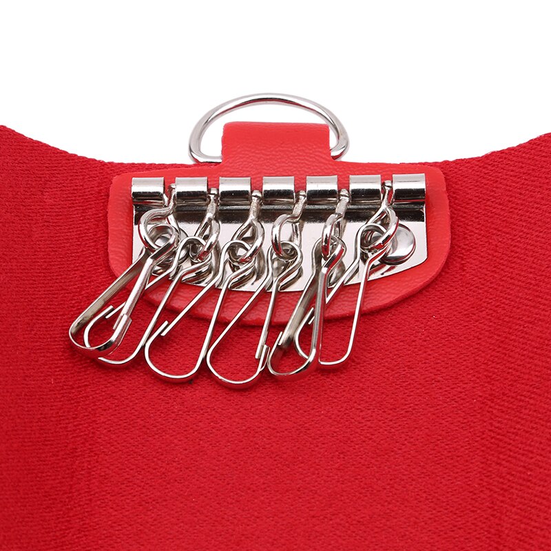 PU Leather Keychain Men Women Key Holder Organizer Pouch Key Holder Business Card Holder Organizer Housekeeper Keys Bag