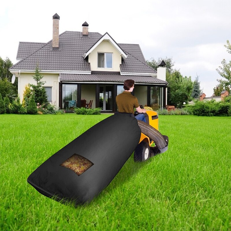 Universal Lawn Tractor Leaf Bag Large Capacity Mower Grass Catcher Pouch Reusable Yard Waste Leaves Collection Organizer