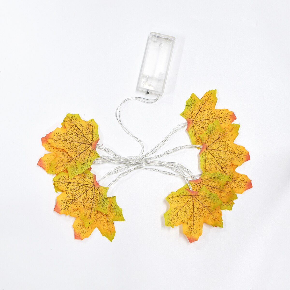 Kunstmatige Herfst Esdoorn Bladeren Pompoen Guirlande Led Kerstverlichting Voor Kerst Decoratie Thanksgiving Party Diy Halloween Decor: Maple Leaf Style 3