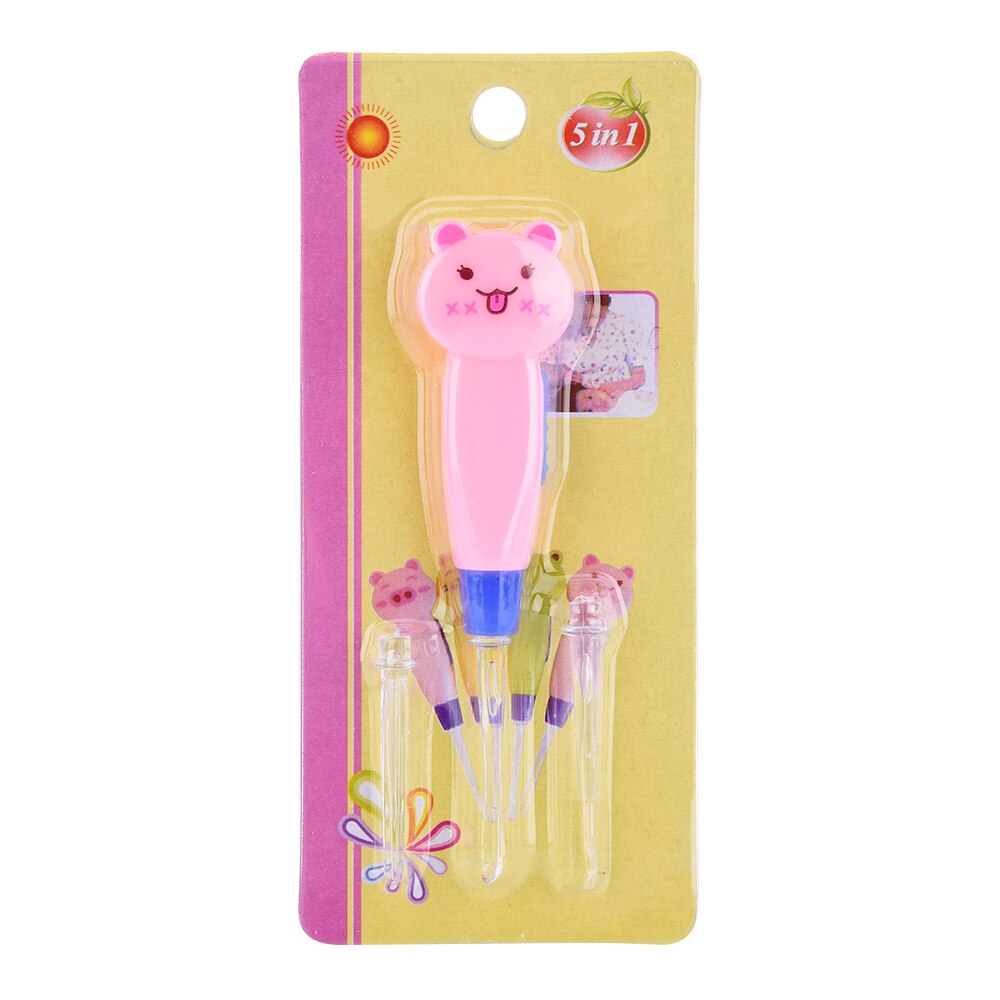 Accesorios lindos de la cuchara de la oreja herramienta de limpieza del oído segura de la cera de la oreja: pink kitten