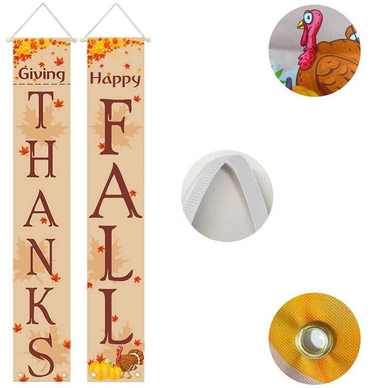 Thanksgiving-decoraties voor op de veranda, herfstbord voor buiten, thanksgiving-decoraties voor op de deur voor binnenfeesten, hangende decoratie
