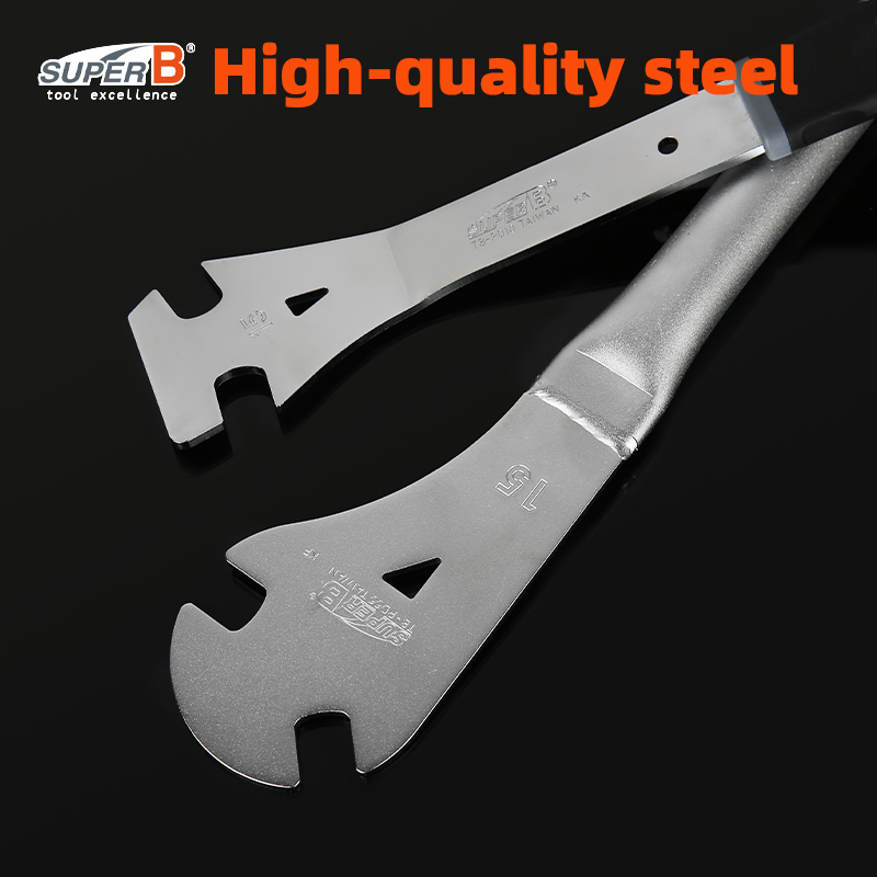 Llave de Pedal de bicicleta SUPER B de 15mm, mango Extra largo, pedales de bicicleta de montaña y carretera, removedor de instalación, herramienta de reparación de llave de repuesto