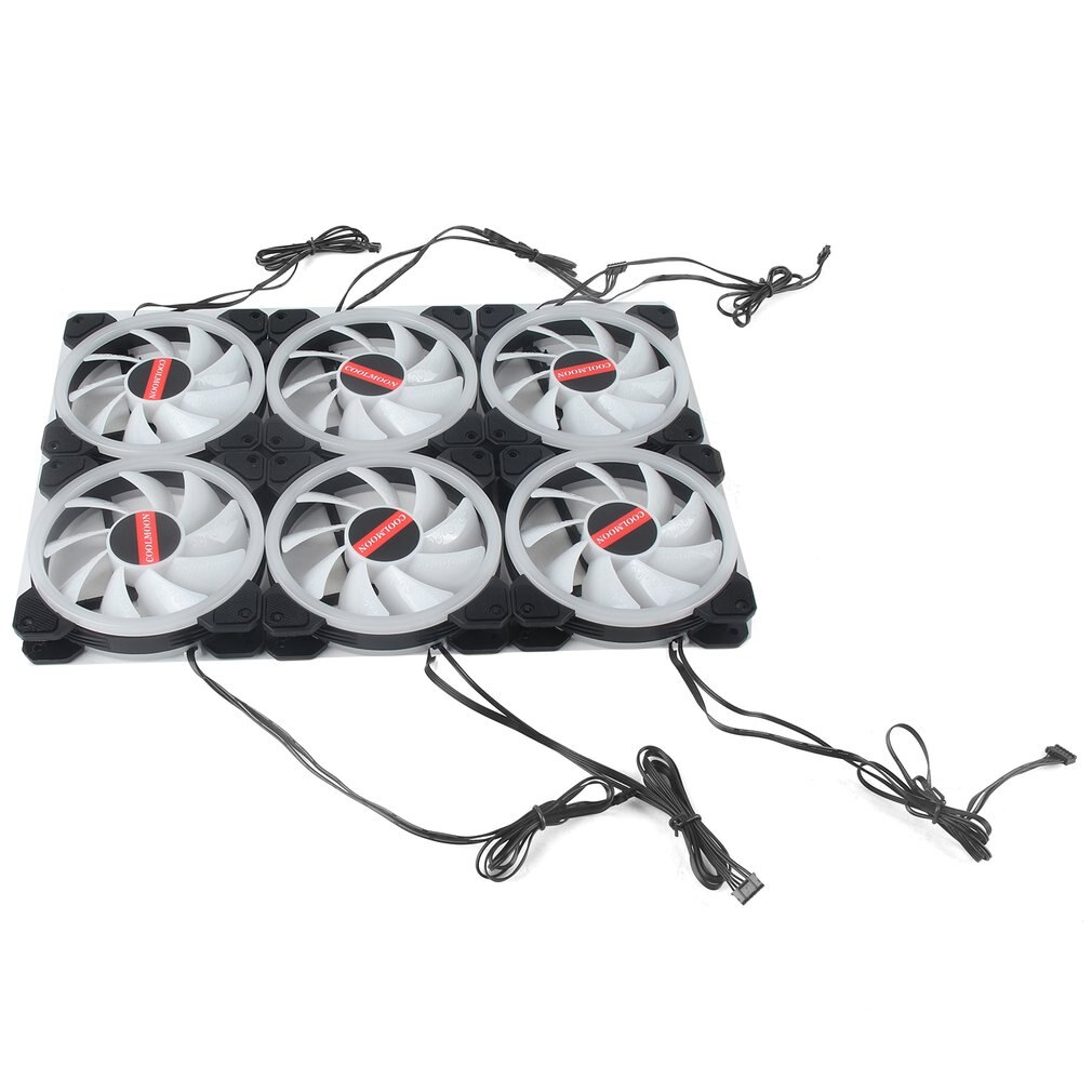 Computer PC Cooler Cooling Fan Double Ring 366 Modes RGB LED 120mm Fan Super Quiet Cooling Fan For CPU High-airflow