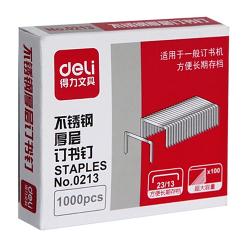 Dl 0213 rostfritt stål tjockt lager häftklammer rostfritt stål spikstift 23 13 1000 box kan beställas 100 sidor