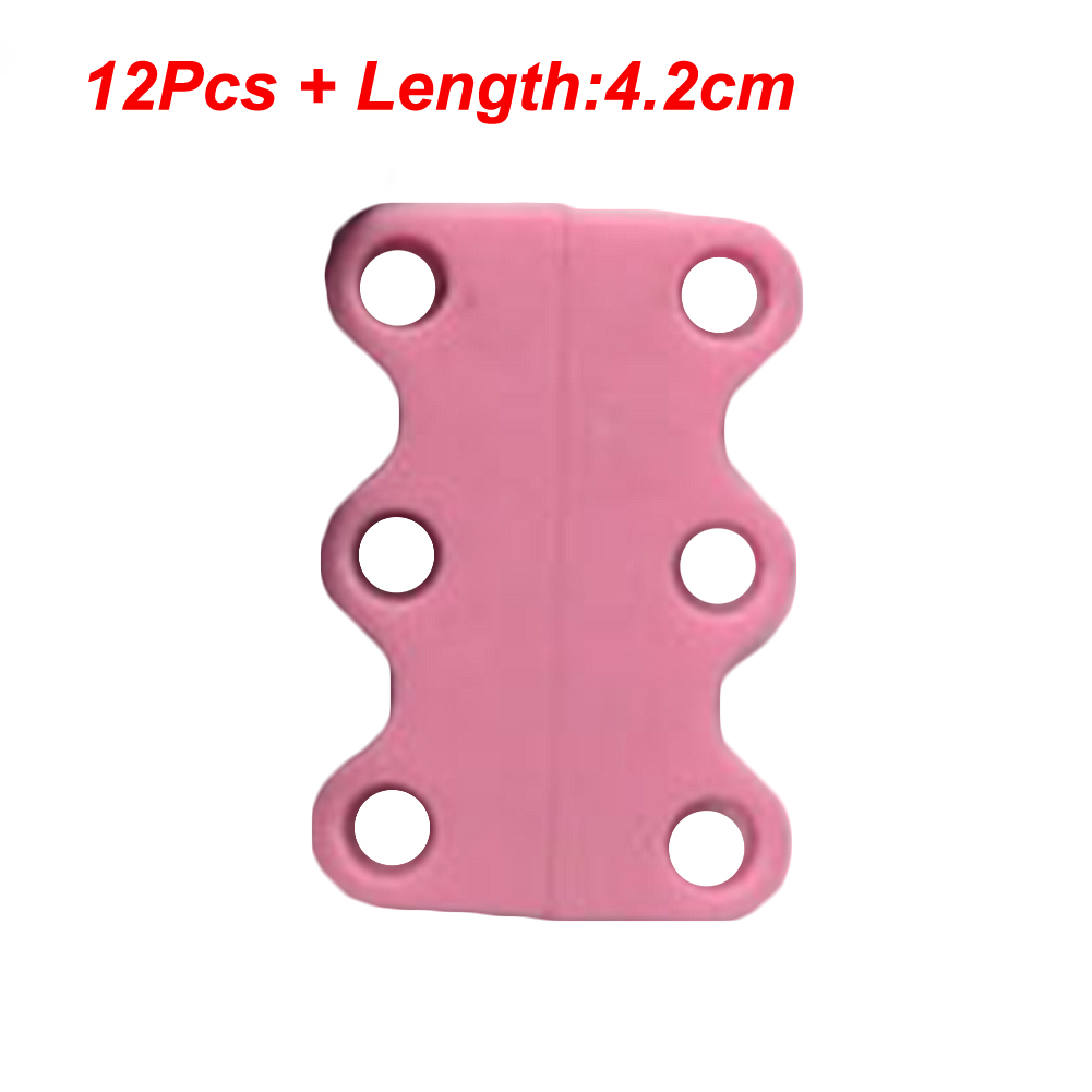 Lacets magnétiques 10 couleurs, 12 pièces/24 pièces, lacets de Sport sans cravate, avec fermeture magnétique: pink L