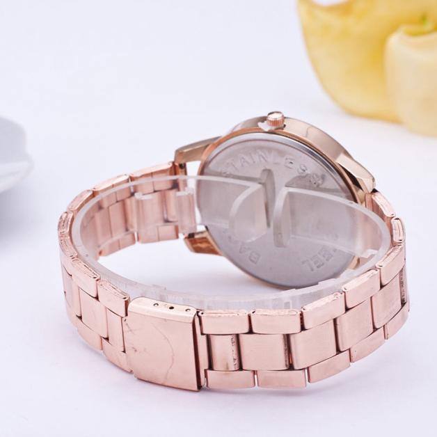 casual horloge vrouwen mannen Crystal Rhinestone Rvs Analoge Quartz Horloge populaire vrouwen