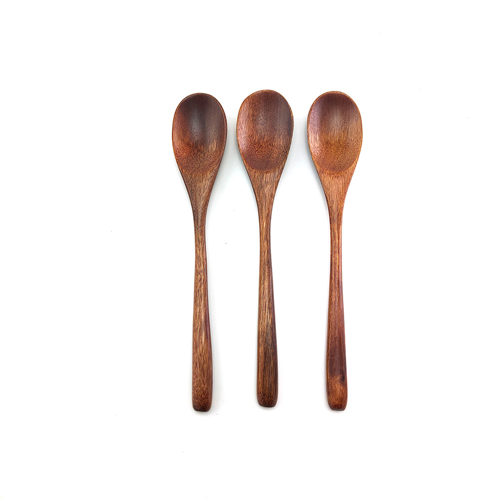 1/2/3Pcs Eco-Friendly wooden Spoon Cutlery Biodegradable Spoon Tableware Reusable Accessories For Home Outdoors: 1296-3