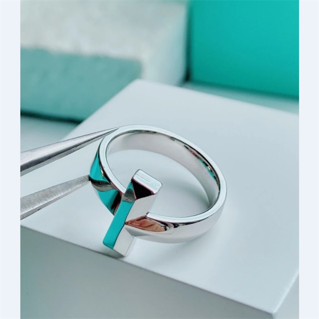 TIF T1 pure silver 925 women's classic ring, accessories make you more attractive and bright: 10 / Silver