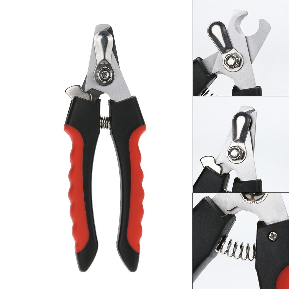 Mascota perro seguridad clavo Clipper cortador aseo tijeras para animales gatos con cerradura tamaño S M cortaúñas