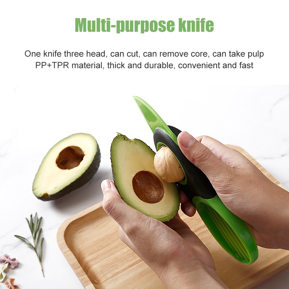 3 w 1 krajalnica robić awokado obieraczka obieraczka robić owoców obieraczka miarka separator narzędzie nóż z tworzywa sztucznego narzędzia warzywne krajalnica przyrząd kuchenny