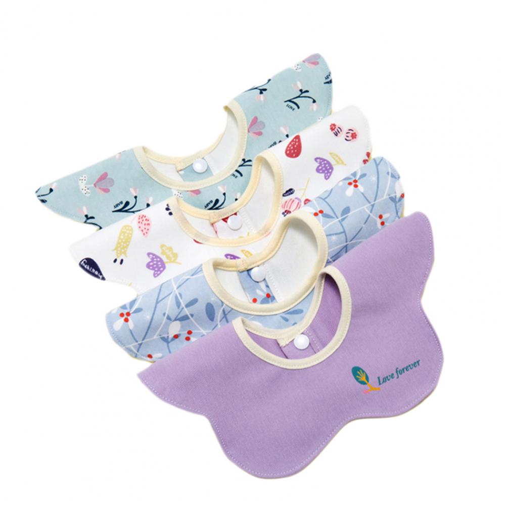 4 Stuks Baby Slabbetjes Speeksel Handdoek 360 Graden Roterende Waterdicht Ademend Baby Bloemblaadje Slabbetjes Voor Baby Accessoires Voeden Schort Slabbetjes