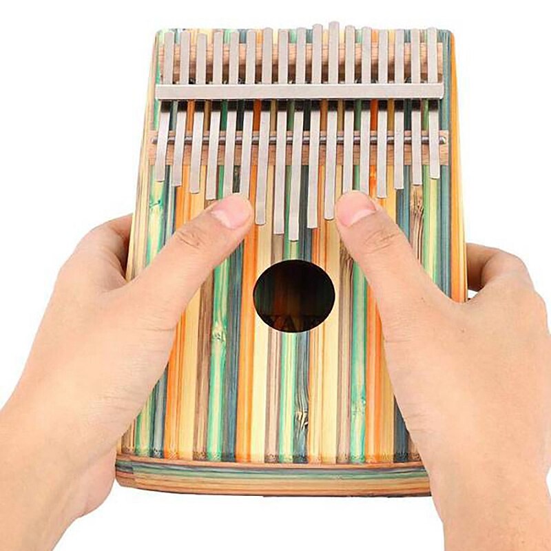Yael daumenklavier, 17 tasten, tragbares mbira-fingerklavier-set mit stimmhammer für kinder und klavieranfänger