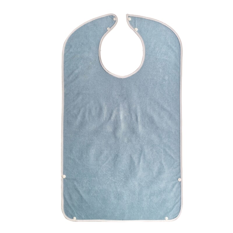 78X45Cm Baby Slabbetjes Waterdichte Volwassen Maaltijd Eten Drinken Bib Ouderen Aged Etenstijd Doek Protector Senior Citizen Aid schorten: Blauw