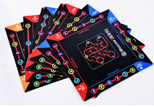 Metro Labyrint 64 niveaus Pass Taak Logic Redeneren Spel Puzzel Speelgoed Intelligentie Labyrint party spel voor kinderen