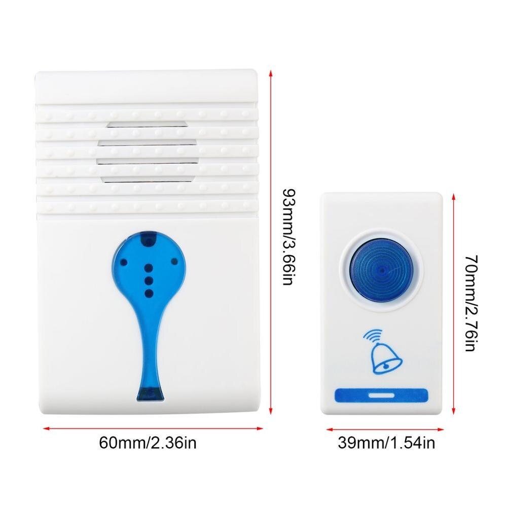 Digital LED Wireless Room Doorbell Remote Control with 2 Digital Receiver Home Offices Hotels Door Bell Gate Alarm