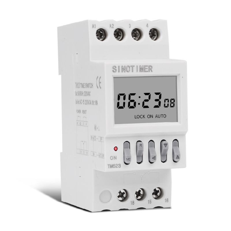 220V Programmeerbare Schakelklok Met Latitude Display Din Rail Timer Relais Controller Voor Huishoudapparatuur Straat Licht 16A