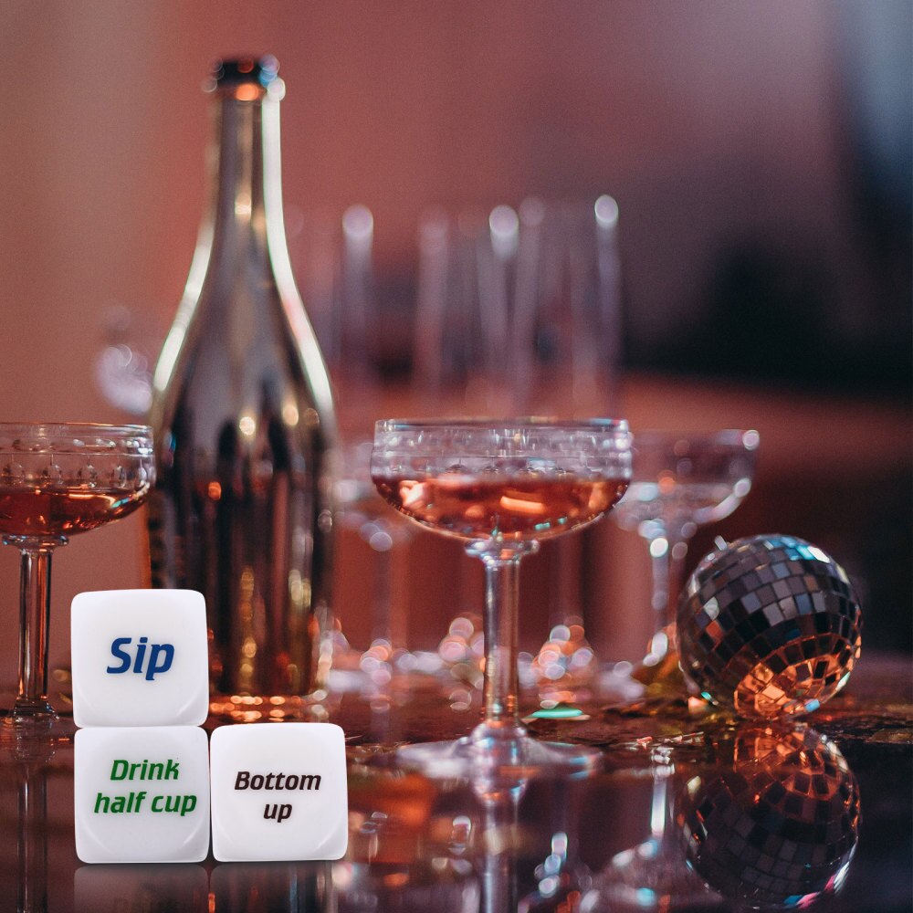 Drinking Dice Stylish Durable Portable Game Rolling Dice Adult Favor Dices Entertainment Dices