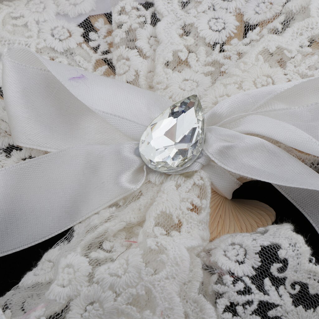 Ventaglio pieghevole per matrimonio bianco per eventi fuori porta, feste di nozze, decorazioni per la tavola