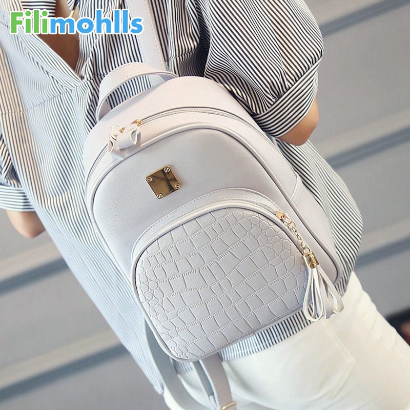 women backpack leather school bags for teenager girls stone sequined female preppy style small backpack ladies travel bag S1616