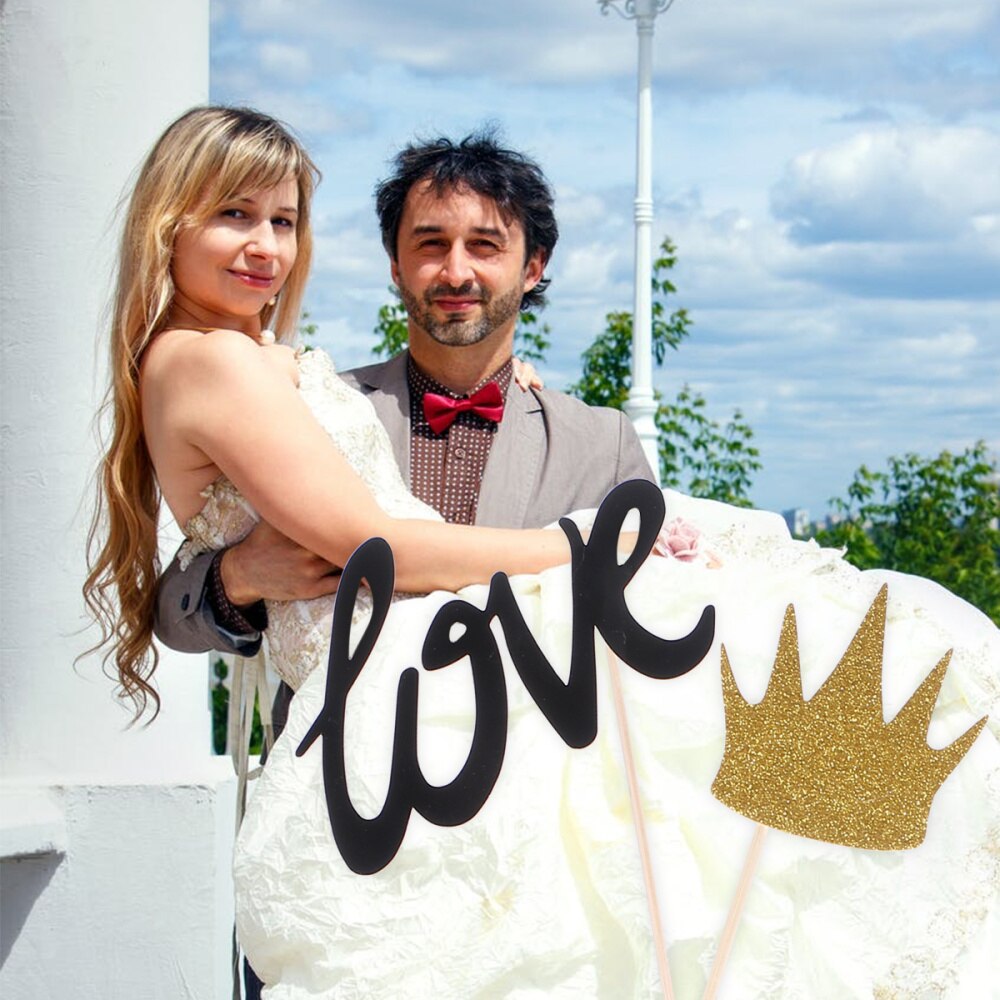 12 stücke Party Prop Set Lustige Glitter Dekorative Photo Booth Requisiten Partei Liefert für Hochzeit Foto Party