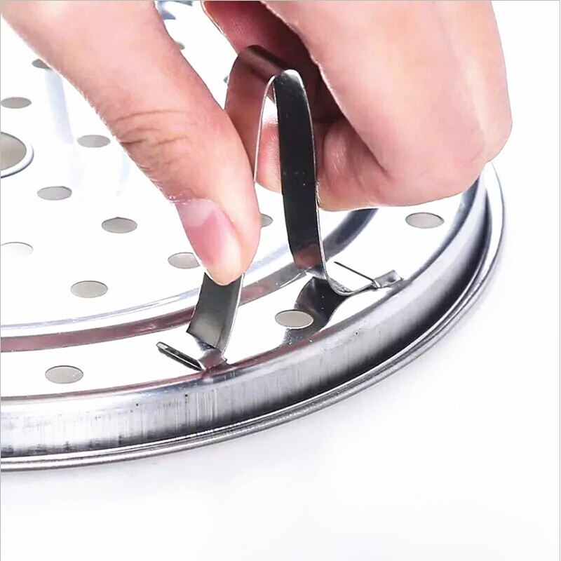3 Legged Stainless Steel Steamer Shelf Steaming Stand for Food Steaming Baking Roasting Round Rack Dumpling Tray Cooking Tool
