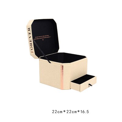 Cajas de papel de flores de doble capa, 1 Uds., caja de cartón para de boda o San Valentín, ideal como: D