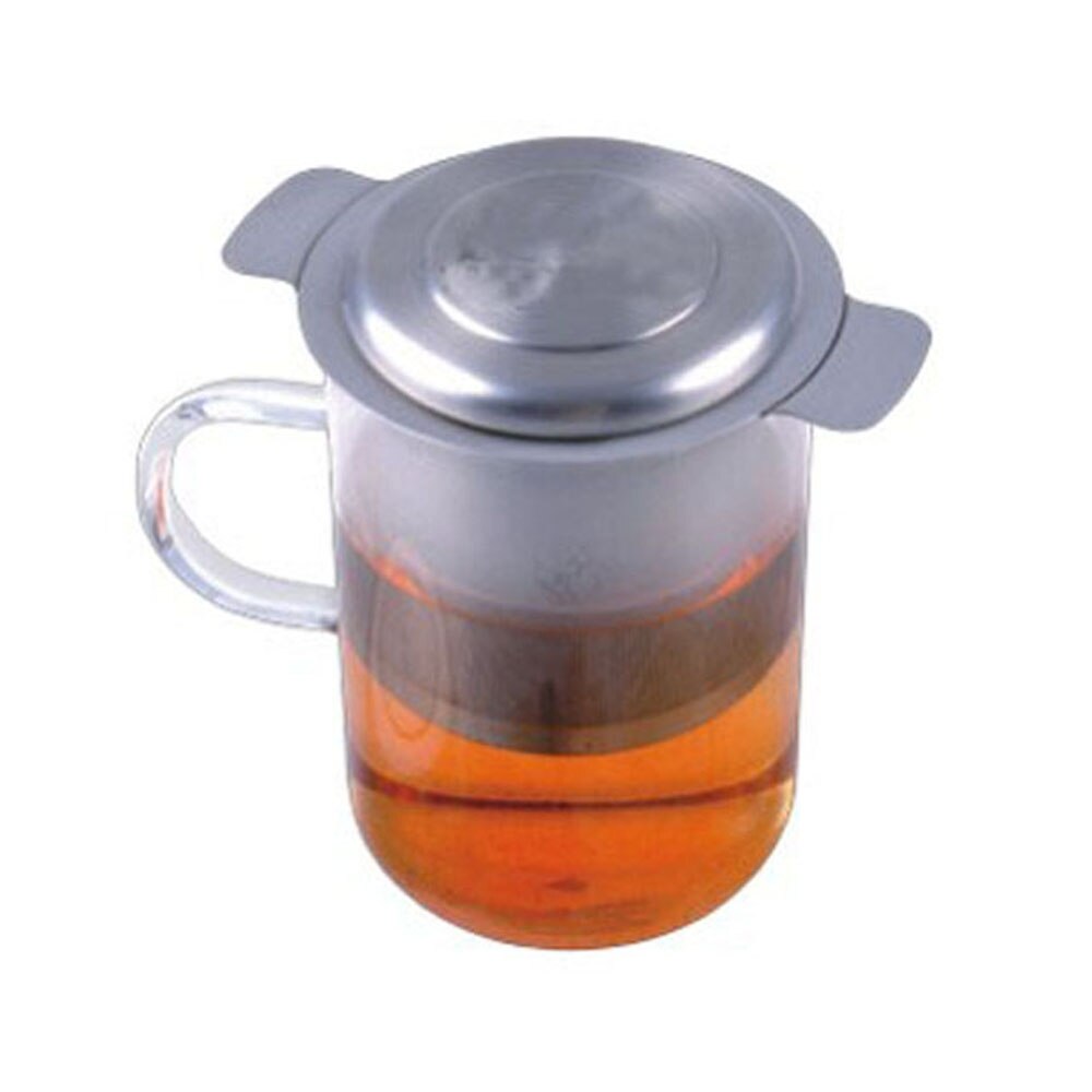 Een + + Theezeefje Rvs Water Filter Met Dubbele Handgrepen Voor Opknoping Op Theepotten Mokken