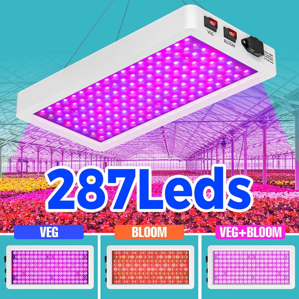 Pełne spektrum światła LED do uprawy roślin 500W BLoom/VEG 2 tryby hydroponiczny namiot szklarniowy pudełko na wzrost lampa do uprawy sukulentów owocowych