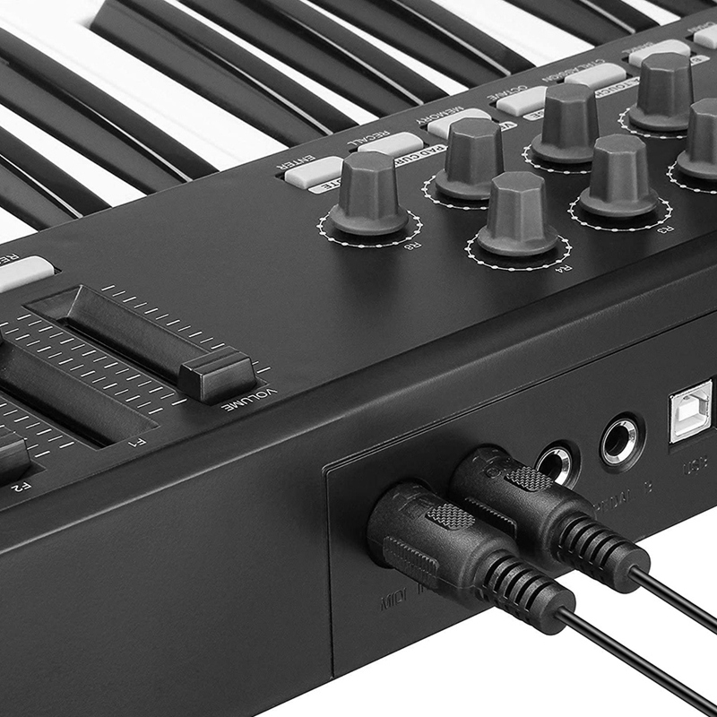 USB MIDI Cable Converter USB Interface to In-Out MIDI Cord Works for PC Laptop to Piano Keyboard in Music Studio 6.5Ft