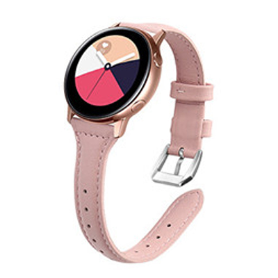 Bandjes voor samsung galaxy watch active, leren bandjes voor galaxy watch 20mm , leren bandjes voor galaxy watch 42mm , roségoud: Roze