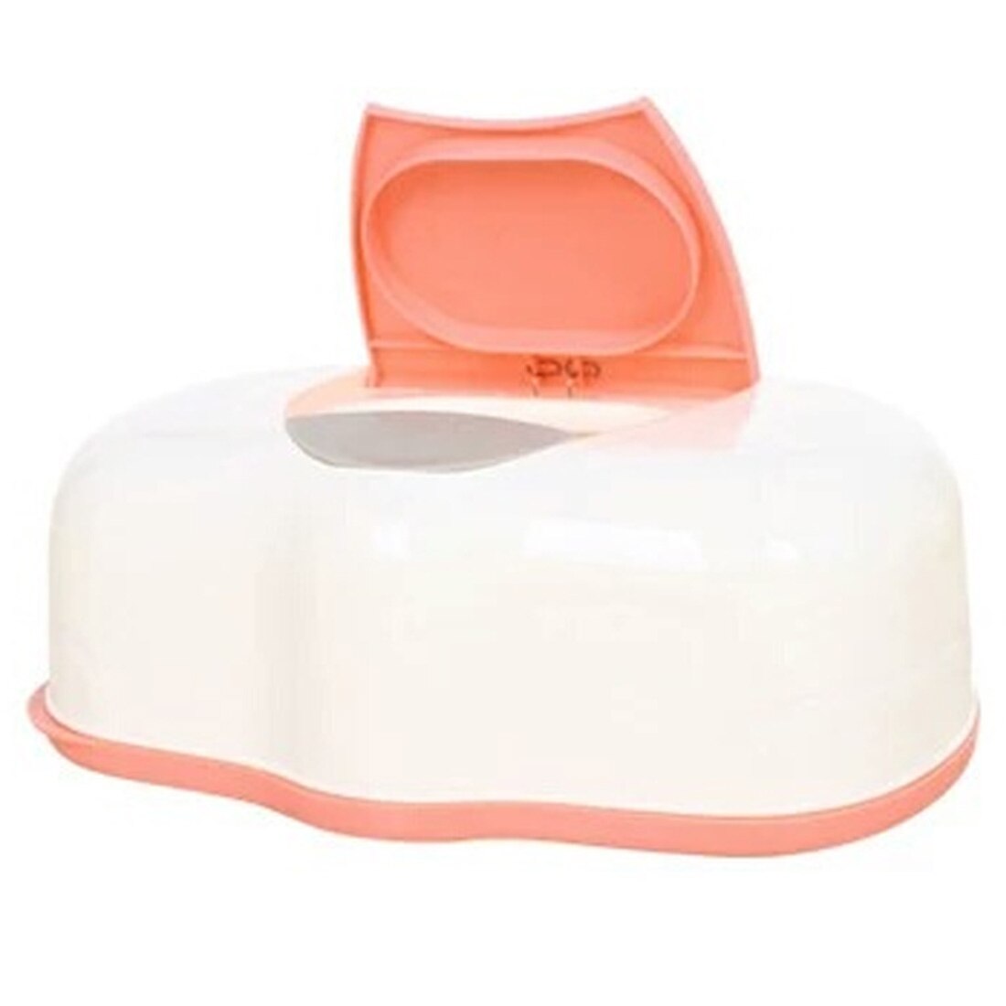 80 Sheets Tissue Box Wet Wipes Plastic Case Toilet Paper Storage Case Napkin Meals Paper Organizer Refillable Container: Watermelon red 