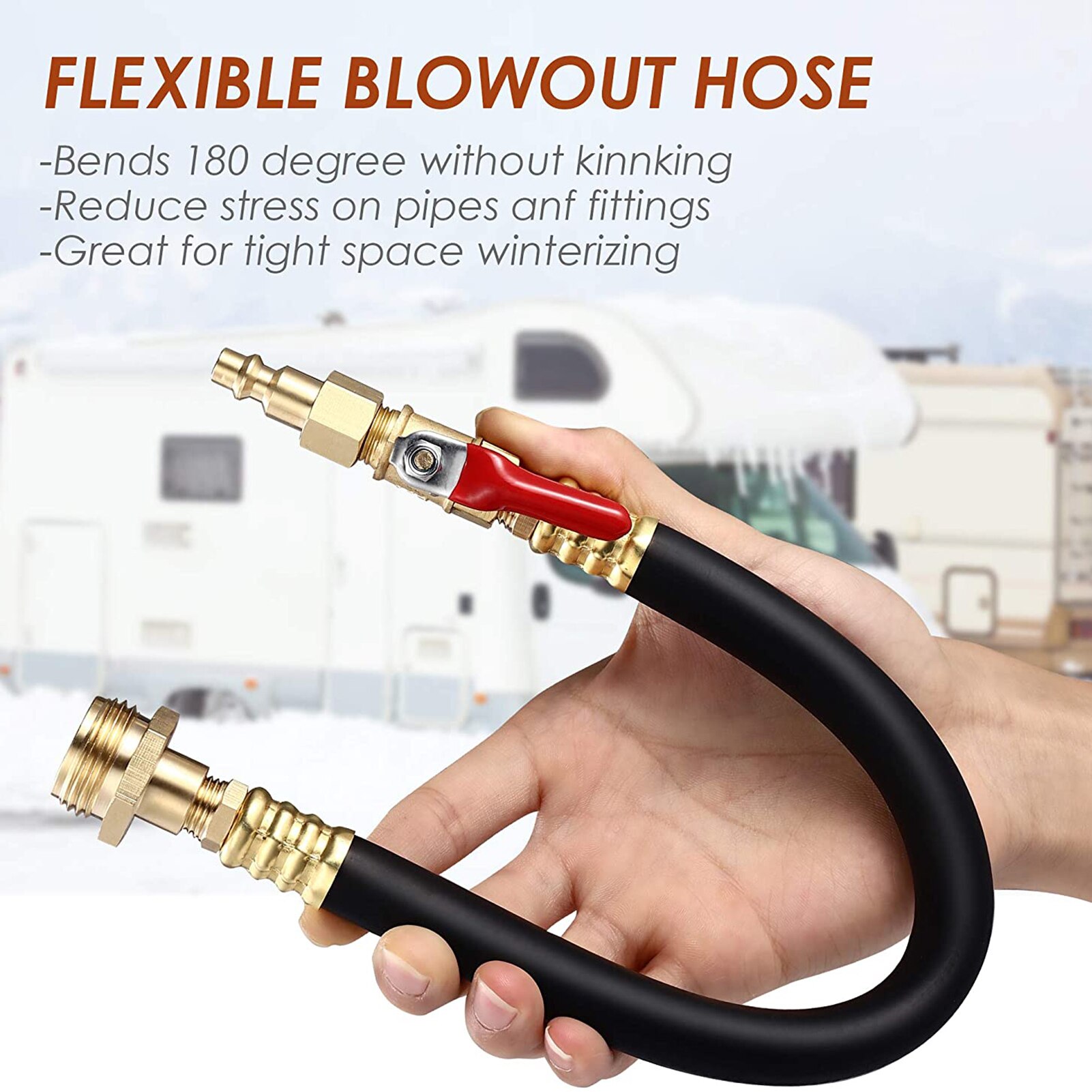 For SUV RV Travel Trailer Boat Sprinkler/Fire Extinguishing System Blowout Prevention Adapter Air Compresser Water Spray Plug *1