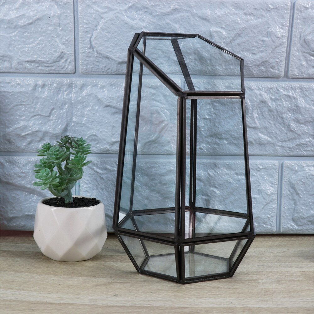1PC Clear Glass Geometric Terrarium Tabletop Succulent Plant Box Planter Landscape DIY Home Decoration