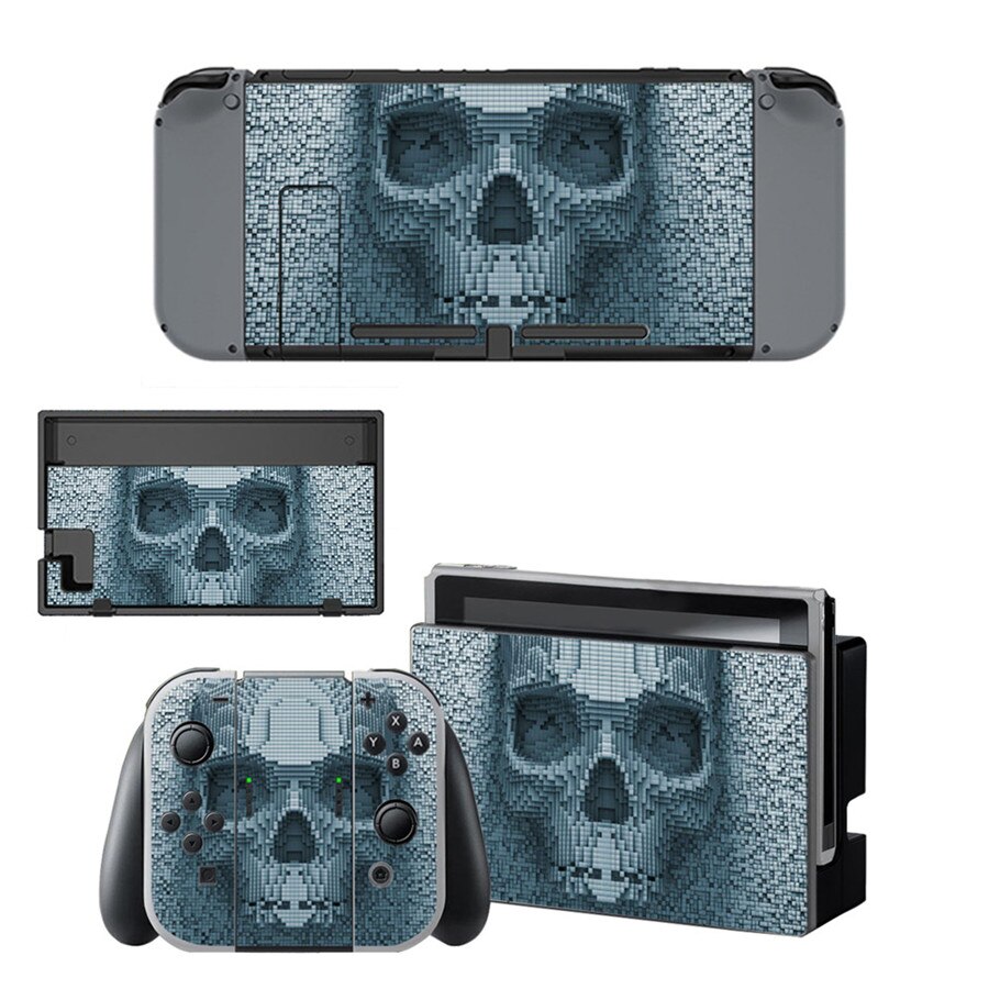 15 stili Cool Skull Style Decalcomania Del Vinile Autoadesivo Della Pelle Per Nintend Interruttore NS NX Console & Joy-con Gioco accessori: Style 8