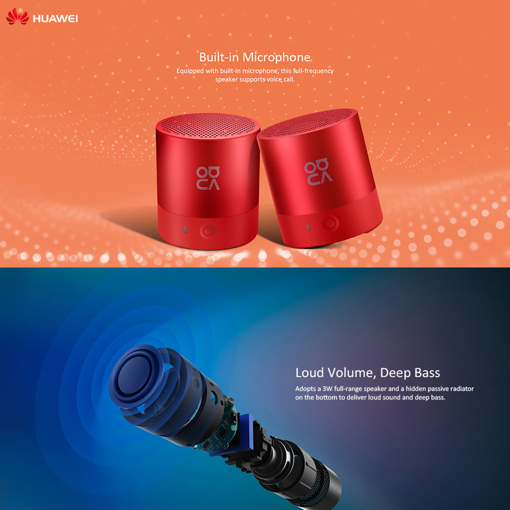Huawei Mini haut-parleur Bluetooth Portable sans fil TWS étanche pour l&#39;extérieur stéréo basse Surround Volume élevé le microphone intégré prend en charge les appels vocaux mains libres haut-parleur large bande radiat
