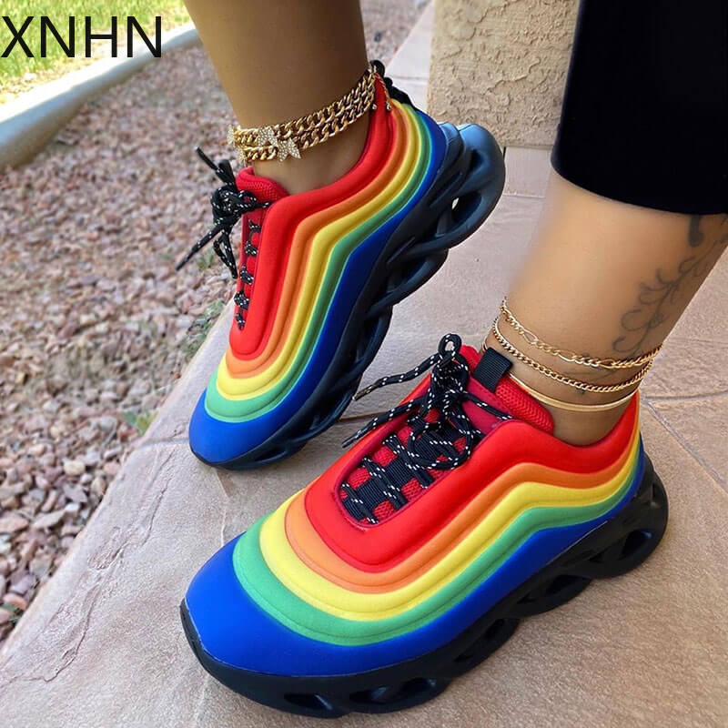 Kvinnor lägenheter fritidsskor kvinna snörning plus size sport sneaker godis söt söt sko chaussures femme zapatos mujer sapato