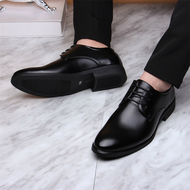 Mazefeng Brand Classic Man Puntschoen Dress Schoenen Heren Lakleren Zwarte Trouwschoenen Oxford Formele Schoenen Grote size
