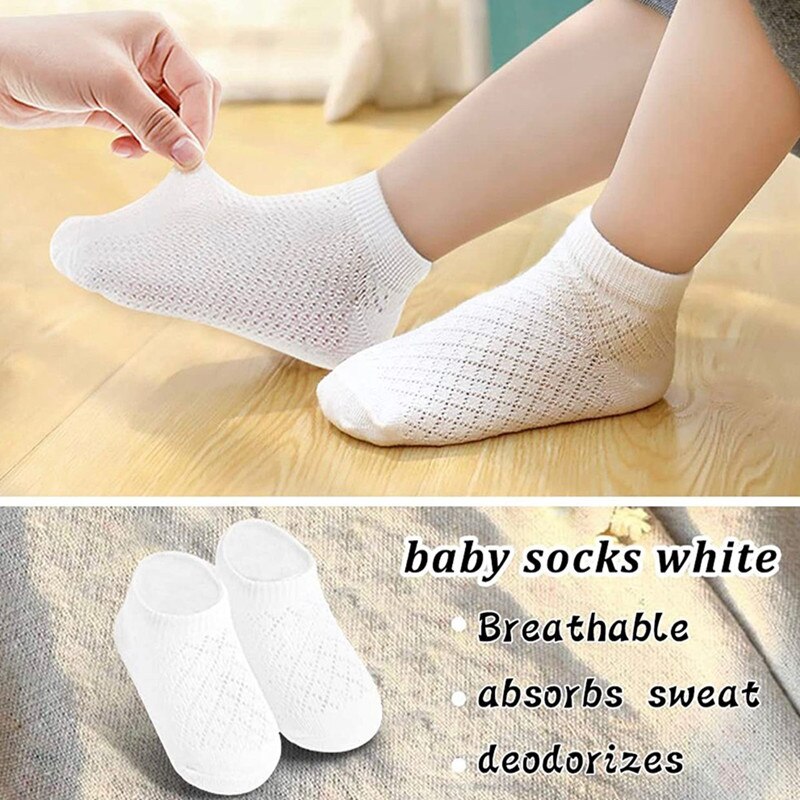 Chaussettes en dentelle pour bébés filles et garçons, en coton fin et doux, pour l'été, de 1 à 9 ans