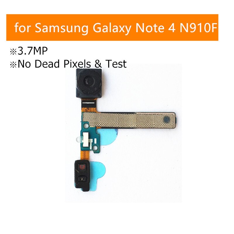 Test QC voor Samsung Galaxy Note 4 N910F Voor Facing Camera Kleine Camera Module Flex Kabel 3.7MP Tweede Camera Reparatie onderdelen