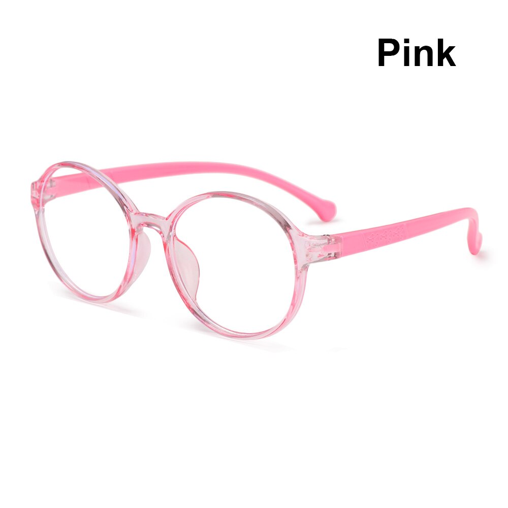 1Pc Anti-Blauw Kids Bril Jongens Meisjes Draagbare Ultra Licht Frame Computer Oogbescherming Brillen Vision Care Bril: Type1-pink