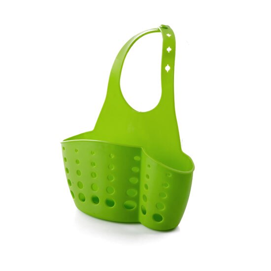 Køkkenudstyr bordservice vaskehylde opbevaringskurv badeværelse sæbe hængende hylder vandhane tøjvask: Grøn