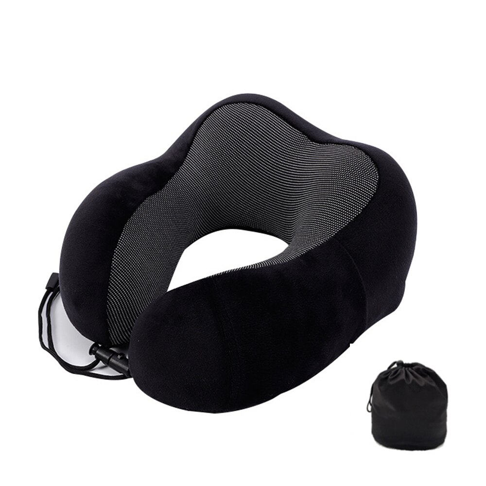 U-vormige Traagschuim Nek Kussens Zachte Trage Rebound Ruimte 30*28*14 Cm Cervicale Gezondheidszorg Beddengoed Reizen Kussen: Black U