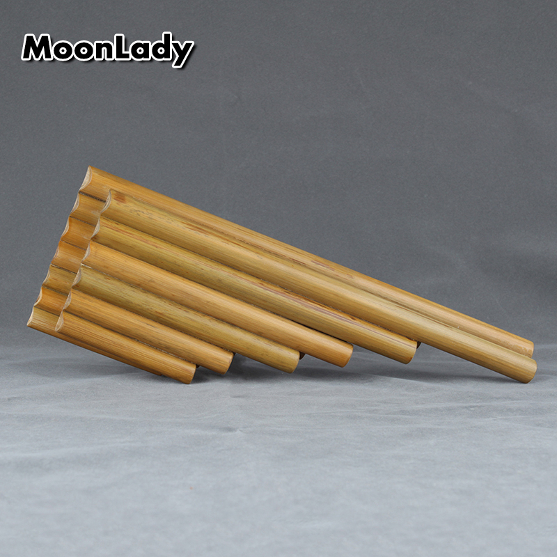 13 Pipes Pan Flute Double Pipes Bamboo Pan Pipe Traditional Woodwind Musical Instrument for Musical Lover