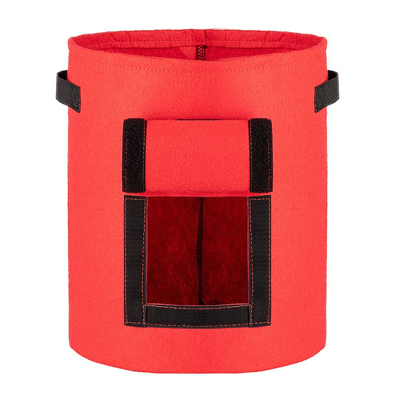 Home Greenhouse Grow Bag Thicken Garden Pot Planting DIY Potato Grow Planter Planting Container Vegetable Seeding Gardening Bag: Red L