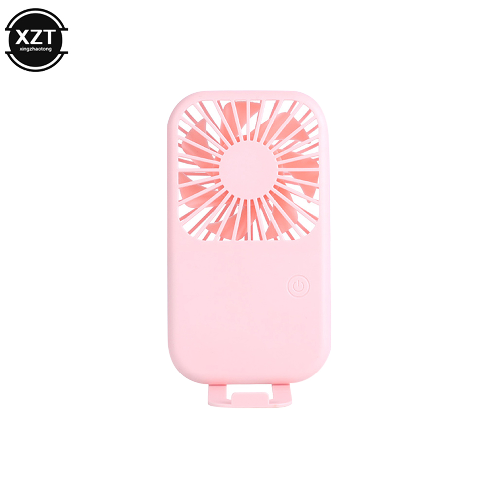 Handheld USB Mini Lüfter tragbare Tasche Lüfter Büro Schlafsaal Desktop-Lüfter Outdoor-Reise Luftkühler Drei-Gang-Wind geschwindigkeit: Rosa